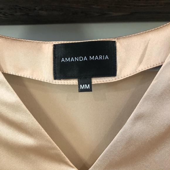 New Amanda Maria Silk Blouse Size Medium - Picture 3 of 4